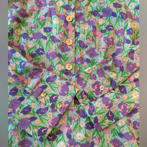 NWT Tuckernuck Hyacinth House Multi Floral Bellflower Long Sleeve Maxi Dress M - Picture 8 of 16